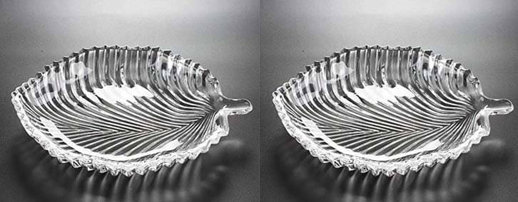 Somil 2 Pcs Glass Transparent Dessert Plate Somil 2 Pcs Glass Transparent Dessert Plate