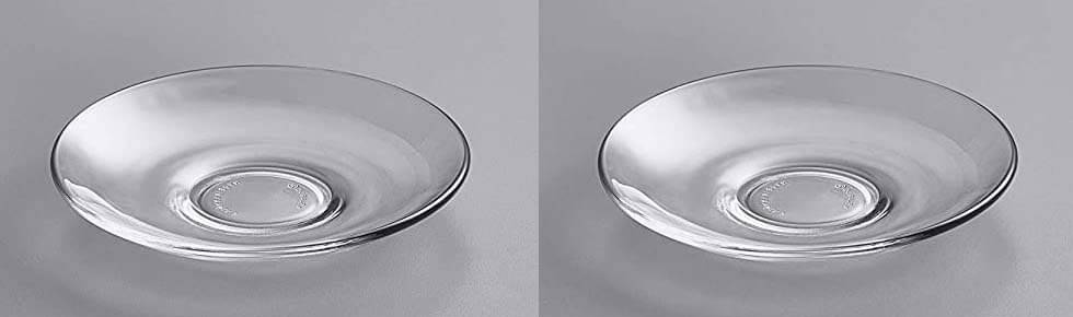 Somil 2 Pcs Glass Transparent Dessert Plate Somil 2 Pcs Glass Transparent Dessert Plate