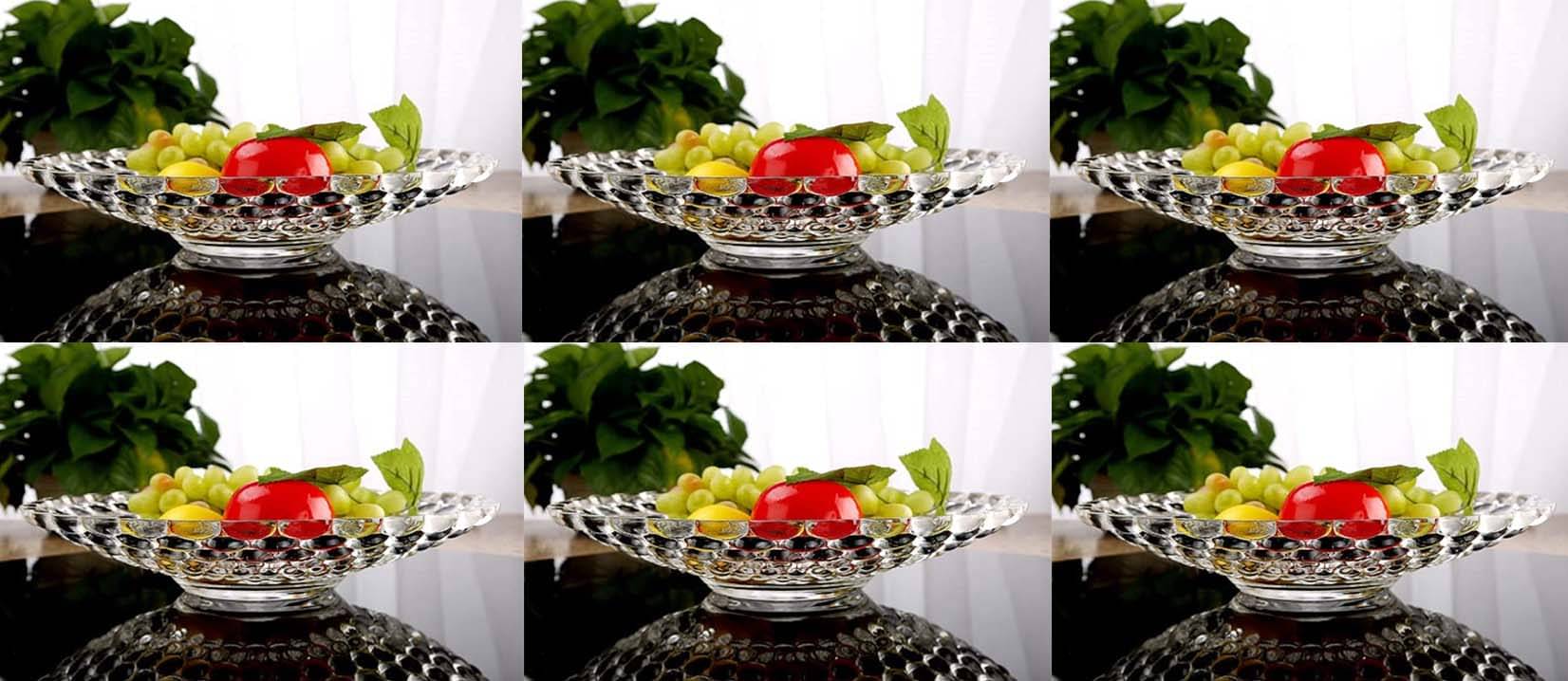 Somil 6 Pcs Glass Transparent Dessert Plate Somil 6 Pcs Glass Transparent Dessert Plate