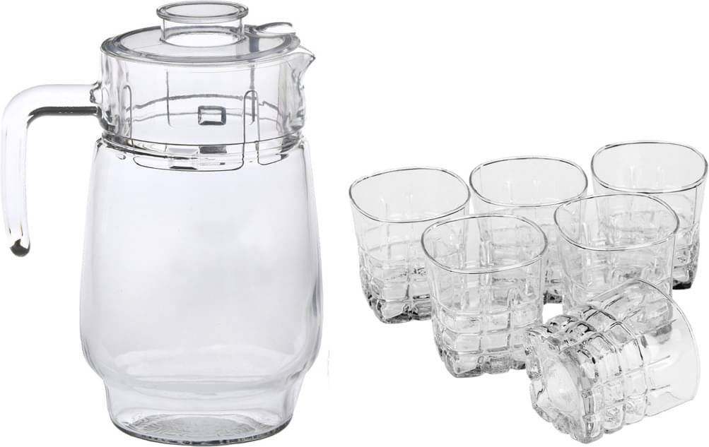     			Somil Set Of Jug And Glass Glass Jug and Glass Combo 1750 mL