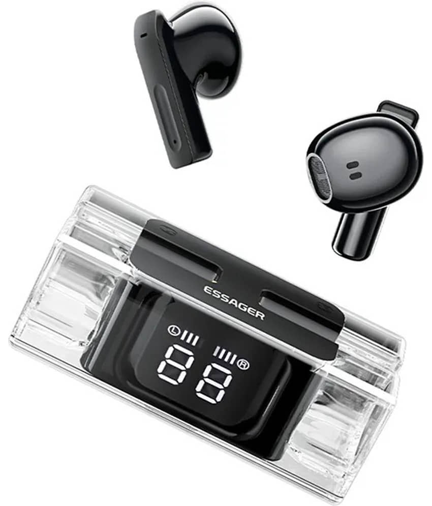 VEhop Power Slide In Ear True Wireless (TWS) 30 Hours Playback IPX4(Splash & Sweat Proof) Low Latency,Powerfull bass -Bluetooth V 5.3 Black