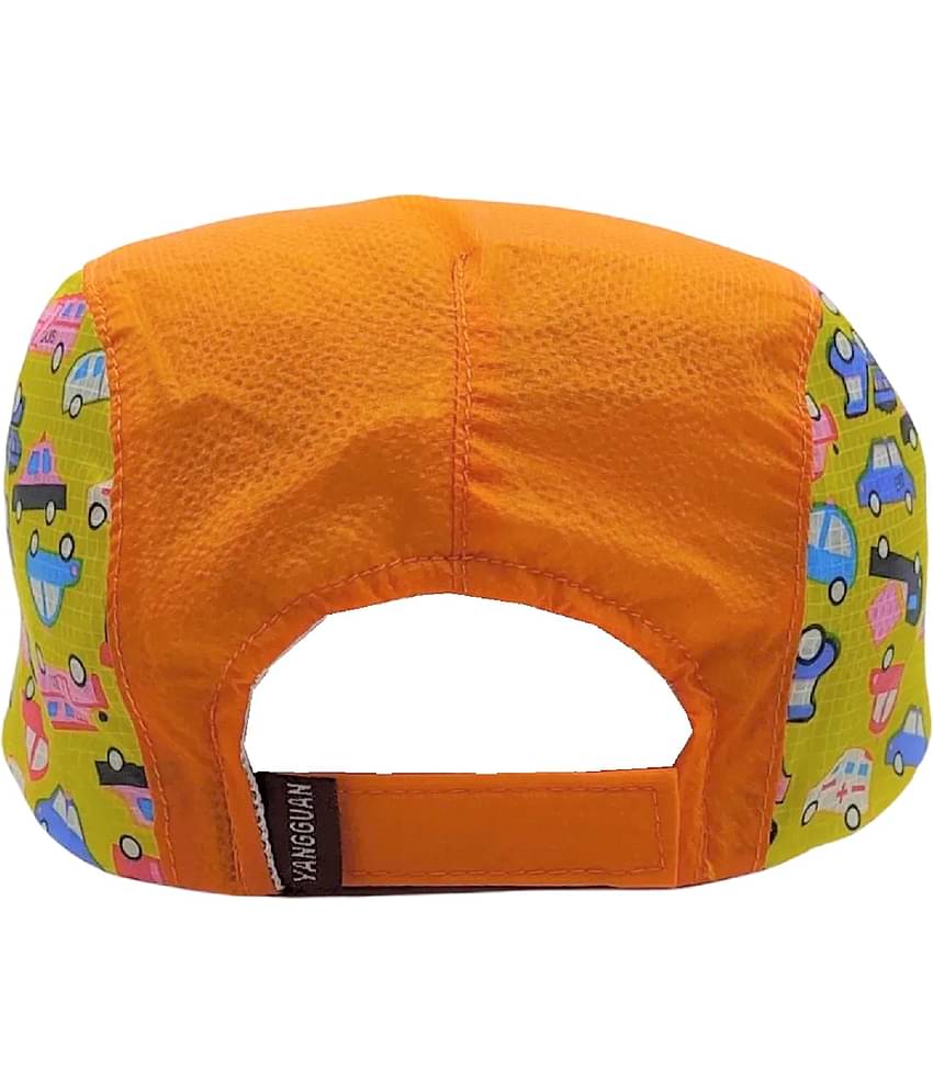 Zacharias Baby Boy's & Girl's Kids Beret Golf Polyester Cap (06-24 Months) Smile-Bouncy-Orange
