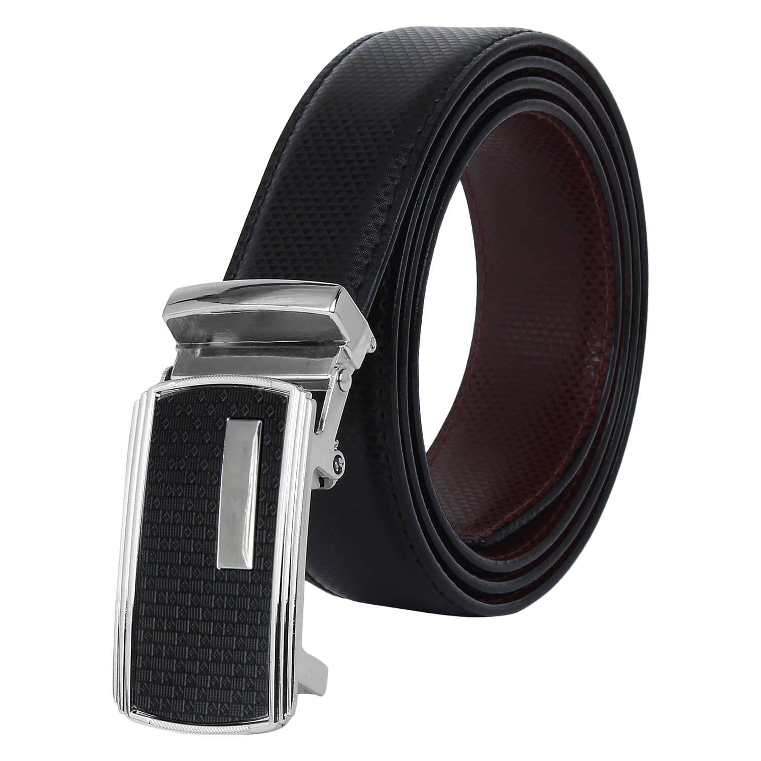 Zacharias - Black Leather Men's Casual Belt ( Pack of 1 )