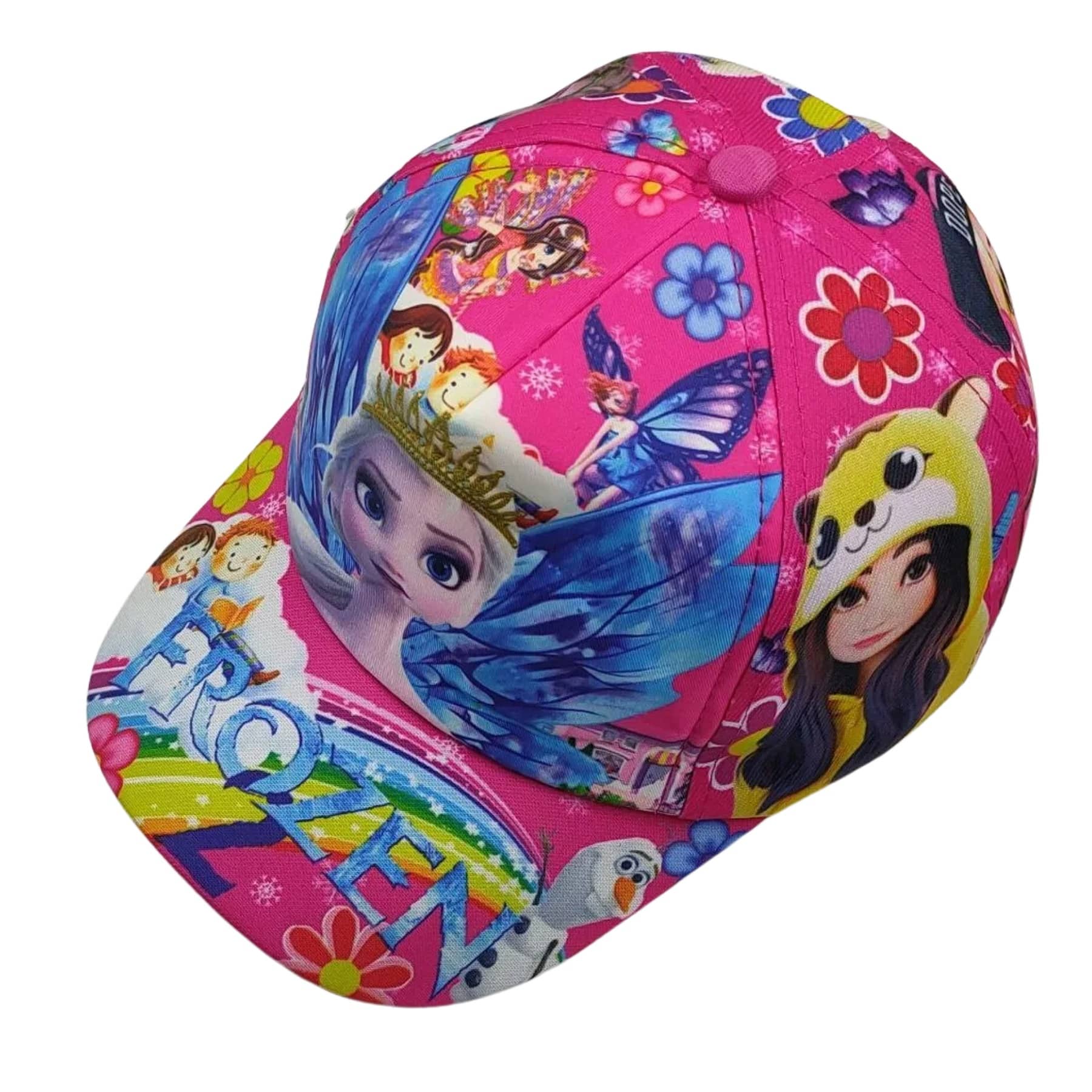 Zacharias Unisex Kids Cotton Cap kc-16 (Dark Pink_1-5 Years) (Pack of 1)