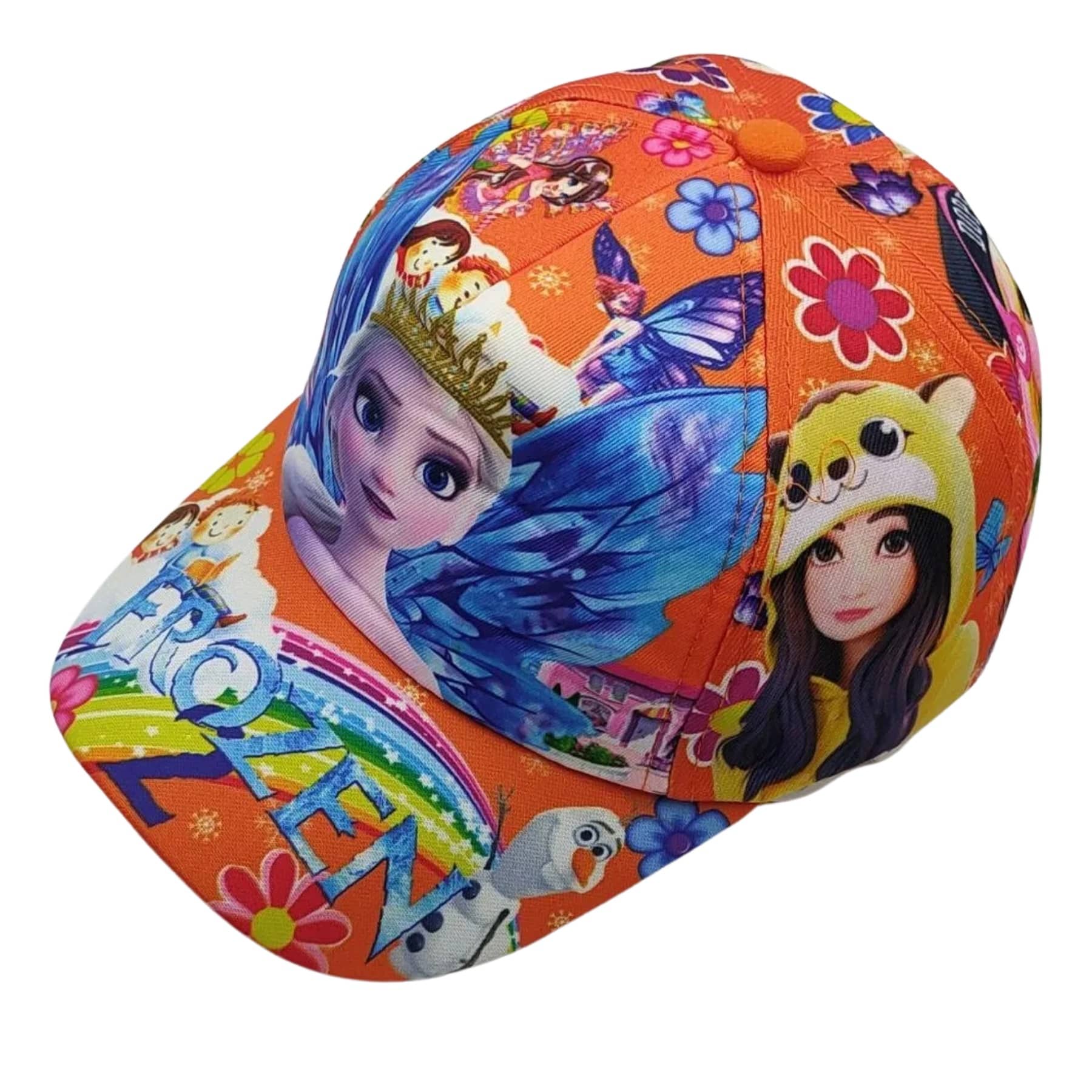 Zacharias Unisex Kids Cotton Cap(Orange_1-5 Years) (Pack of 1)