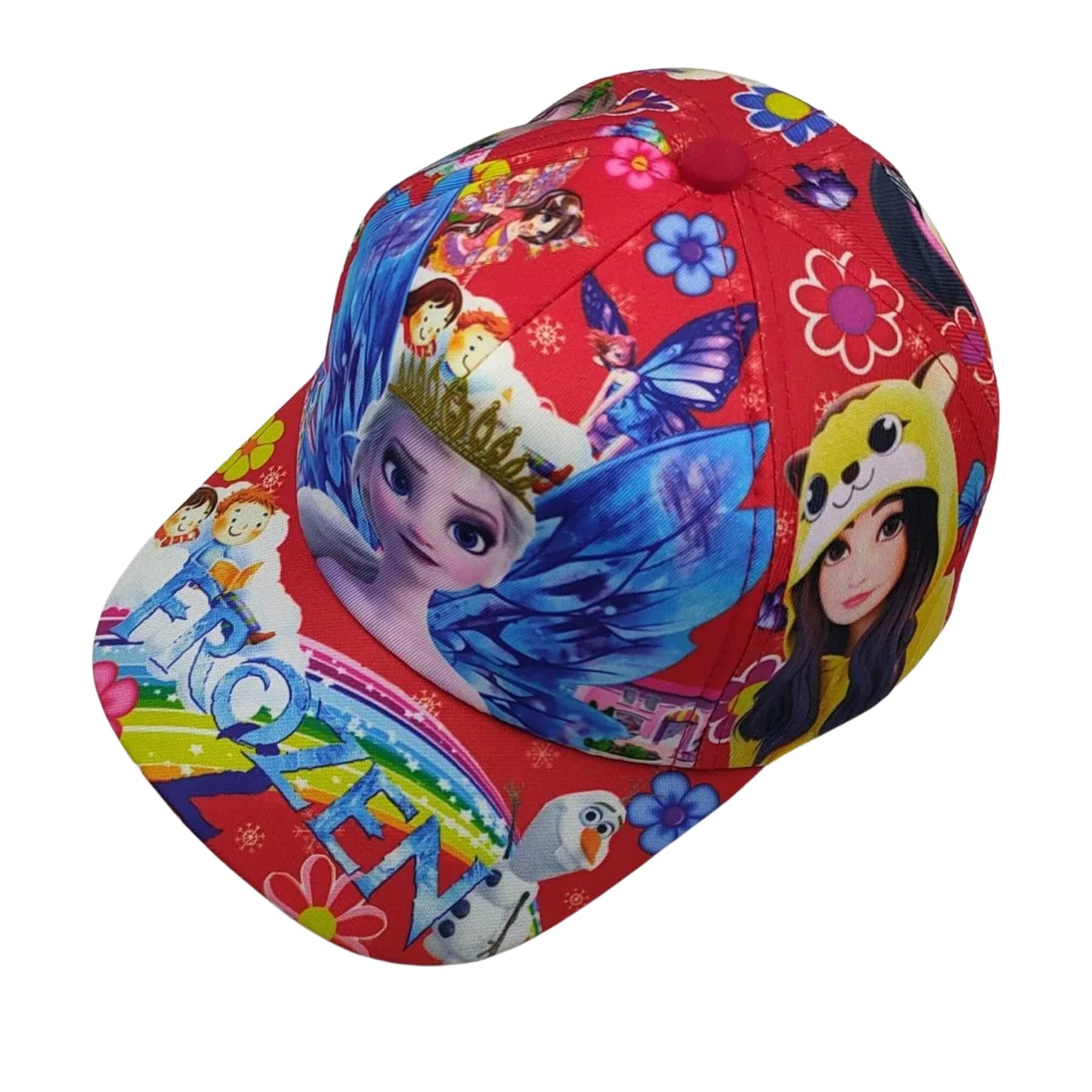 Zacharias Unisex Kids Cotton Cap kc-16 Red_1-5 Years) (Pack of 1)