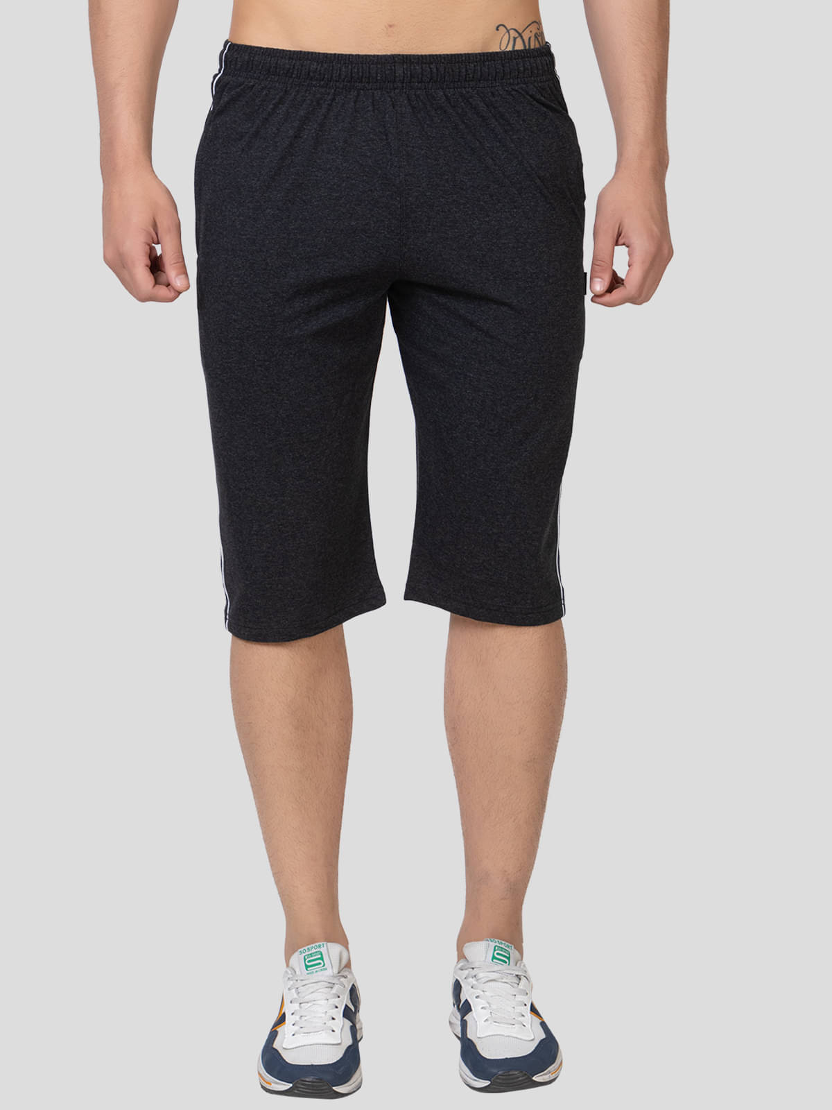    			Zeffit - Charcoal Cotton Blend Men's Three-Fourths ( Pack of 1 )