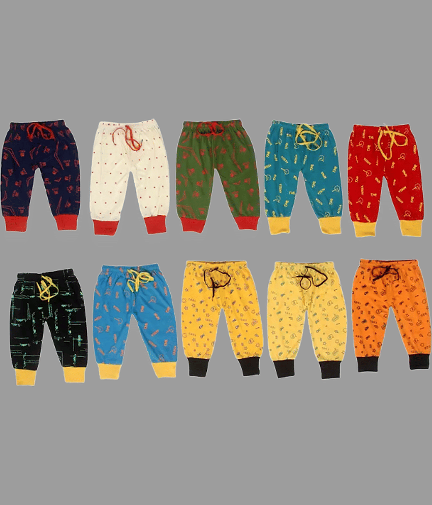 ALUXDON Pack of 10 Boys Cotton Trackpant ( Multicolor ) - Track Pants | Buy online on ZillyBuy