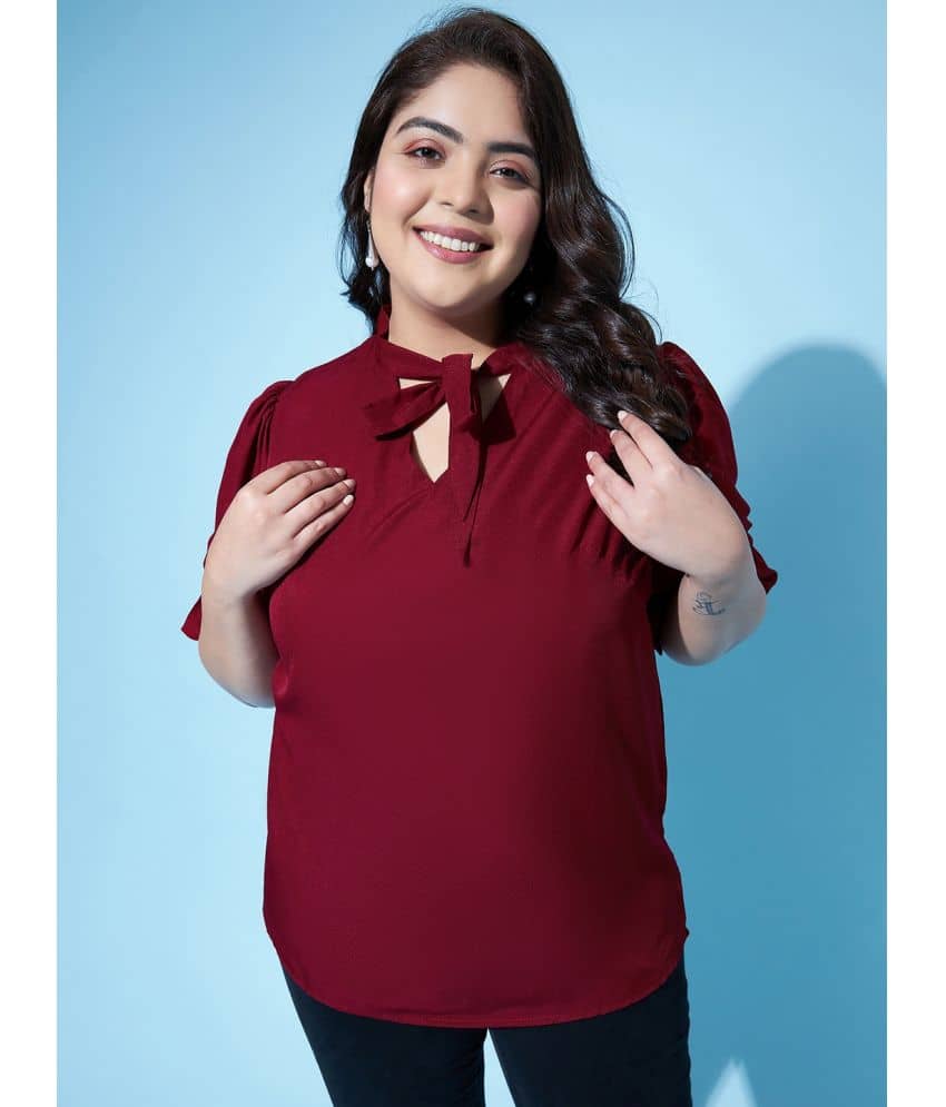 AUSTIVO Women's Viscose Regular Top ( Maroon )
