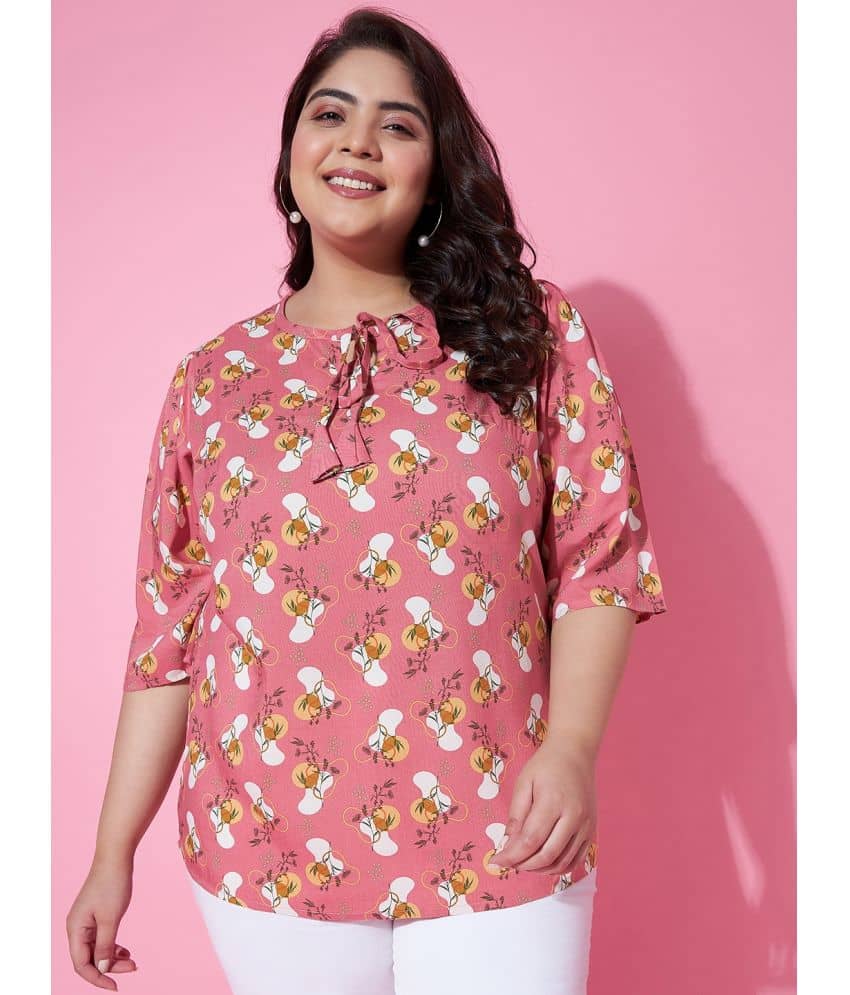 AUSTIVO Women's Viscose Regular Top ( Pink )