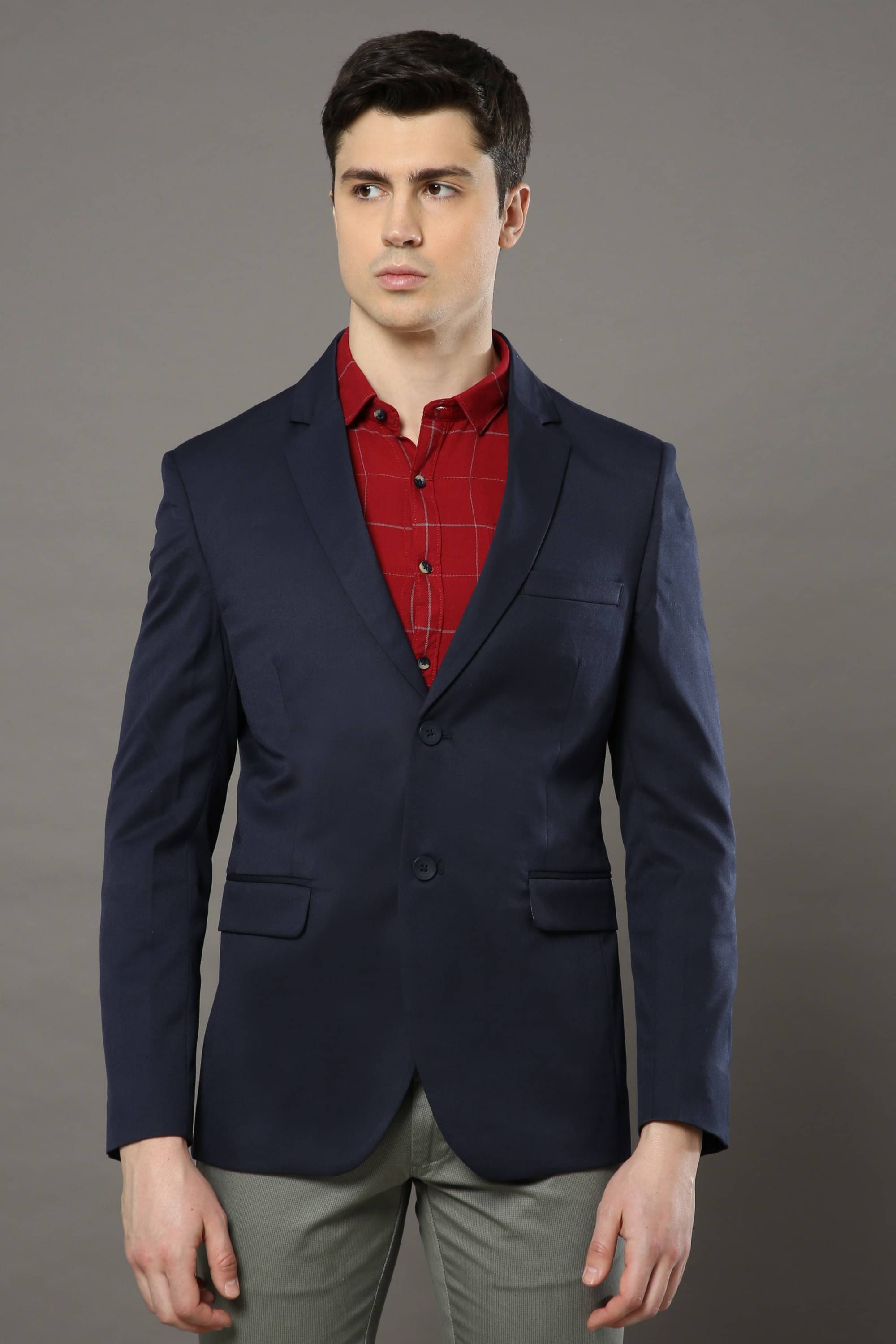     			Cool Colors - Navy Polyester Slim Fit Men's Blazer ( Pack of 1 )