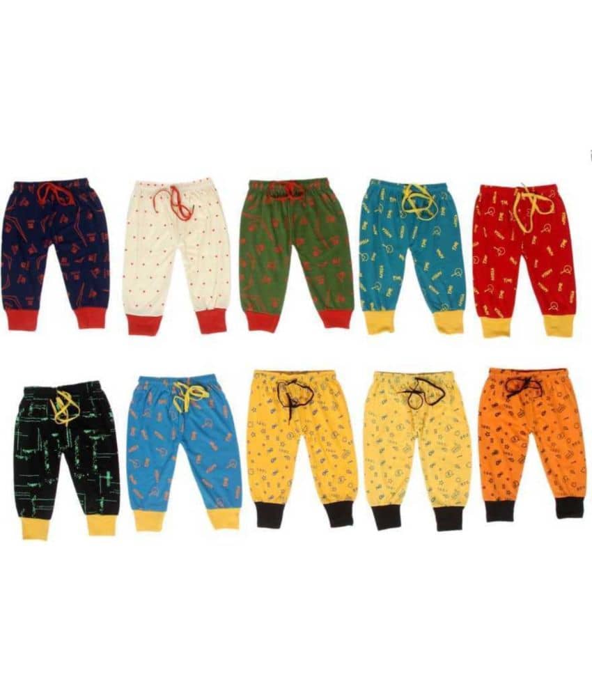DIAMOND EXPORTER Pack of 10 Baby Boys Cotton Pyjama ( Multi Color ) - Track Pants | Buy online on ZillyBuy