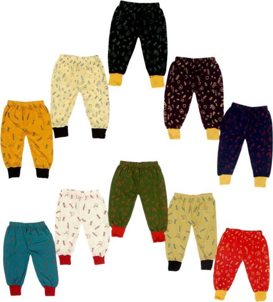 DIAMOND EXPORTER Pack of 10 Baby Boys Cotton Pyjama ( Multi Color ) - Track Pants | Buy online on ZillyBuy