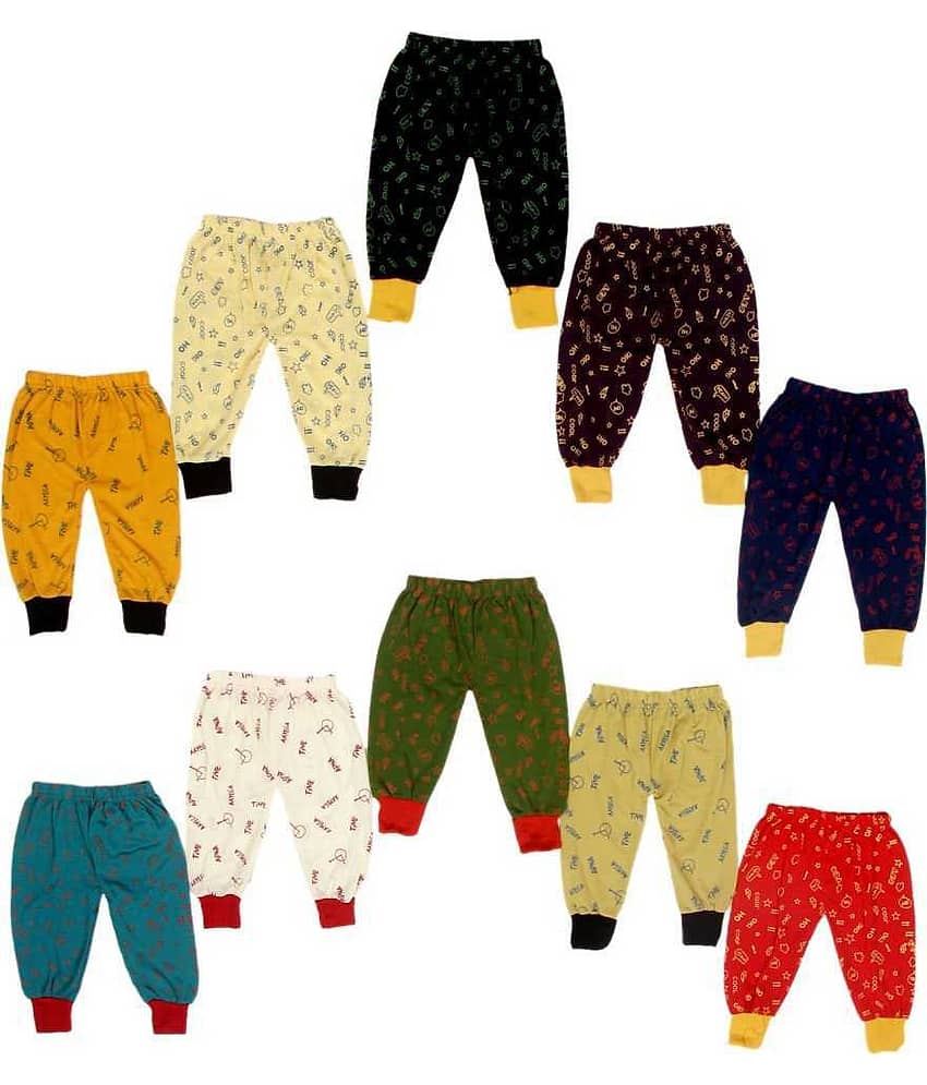 DIAMOND EXPORTER Pack of 10 Baby Boys Cotton Pyjama ( Multi Color ) - Track Pants | Buy online on ZillyBuy