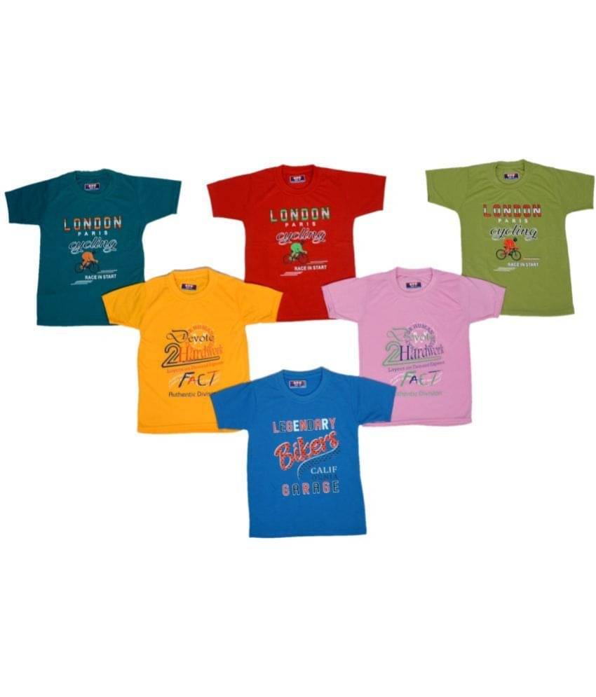     			DIAMOND EXPORTER Pack of 6 Boys Cotton T-Shirt ( Multi Color )