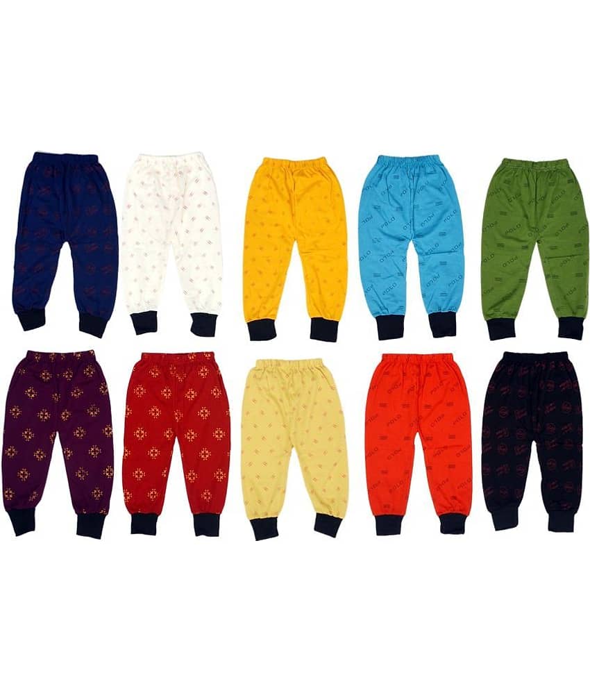 DIAMOND EXPORTER Pack of 10 Baby Boys Cotton Pyjama ( Multi Color ) - Track Pants | Buy online on ZillyBuy