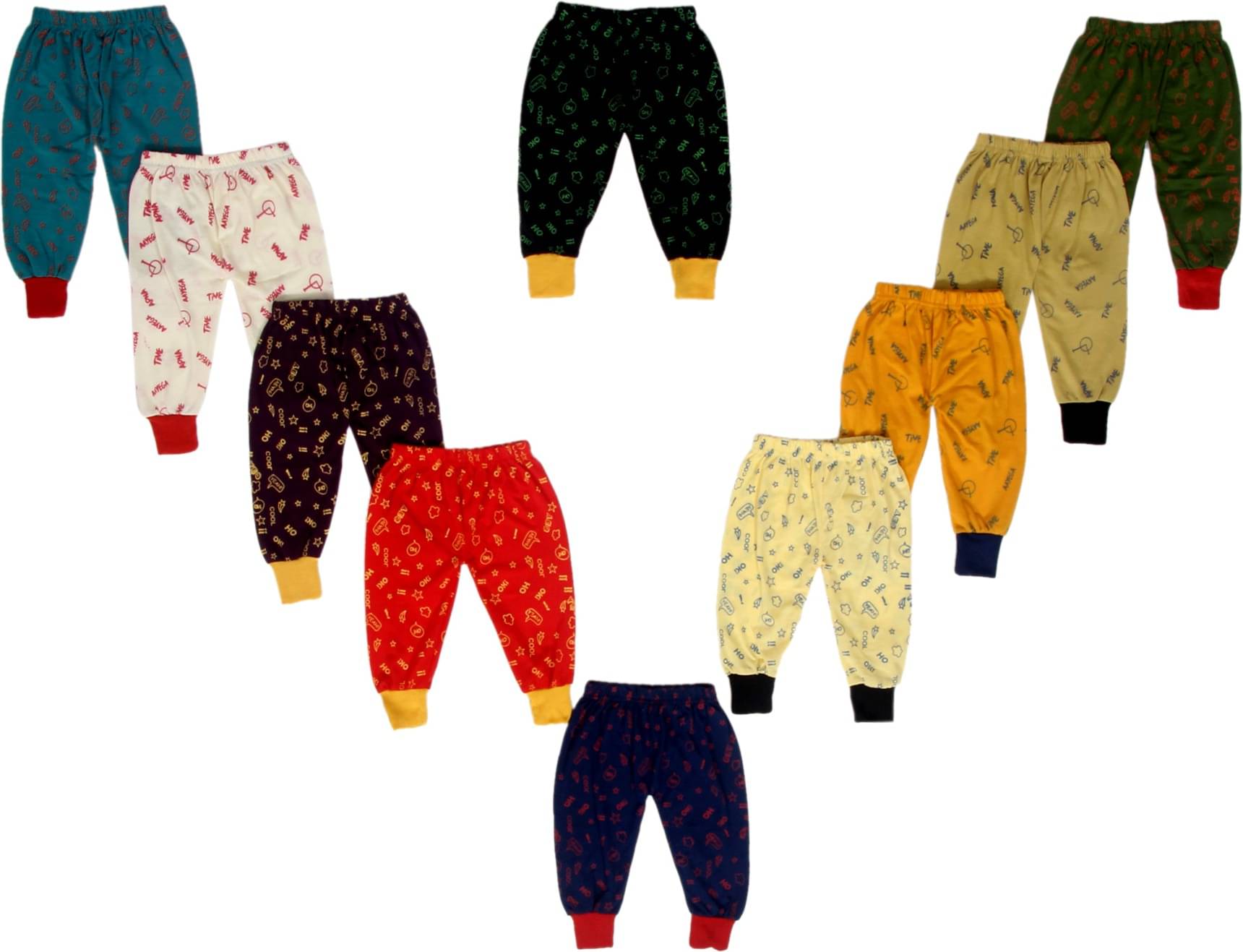     			DIAMOND EXPORTER Pack of 10 Boys Cotton Trackpant ( Multi Color )