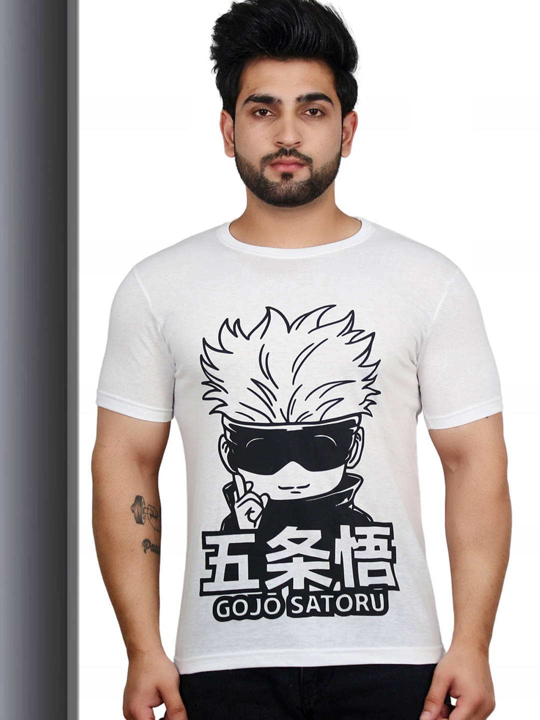 Lycos Pack of 1 Cotton Blend Regular Fit Men's T-Shirt ( White ) Lycos Pack of 1 Cotton Blend Regular Fit Men's T-Shirt ( White )