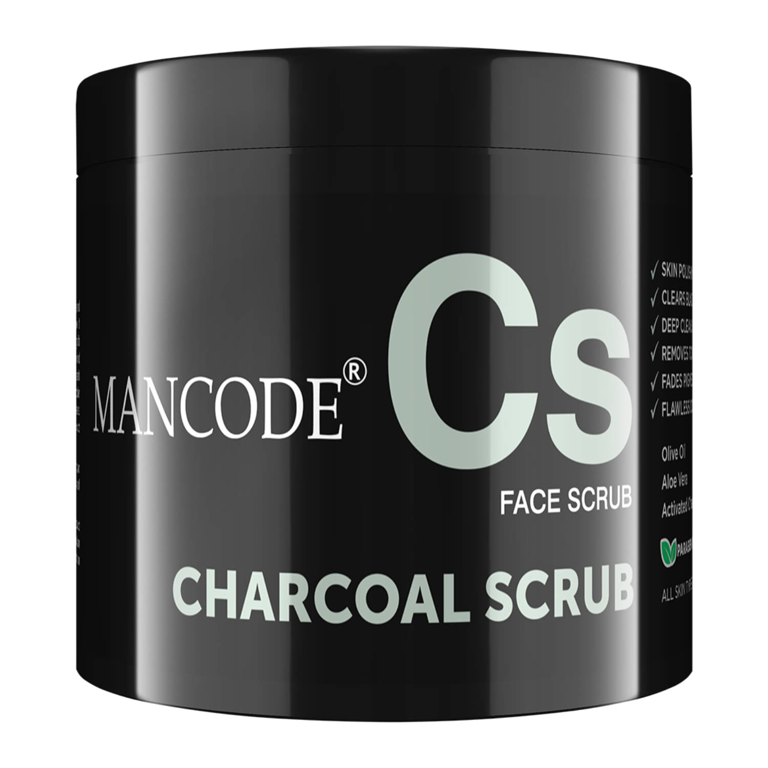     			Mancode Charcoal Scrub Blackhead & Whitehead Remover , Anti-Pollution Face Scrub, 100gm (Pack of 1)