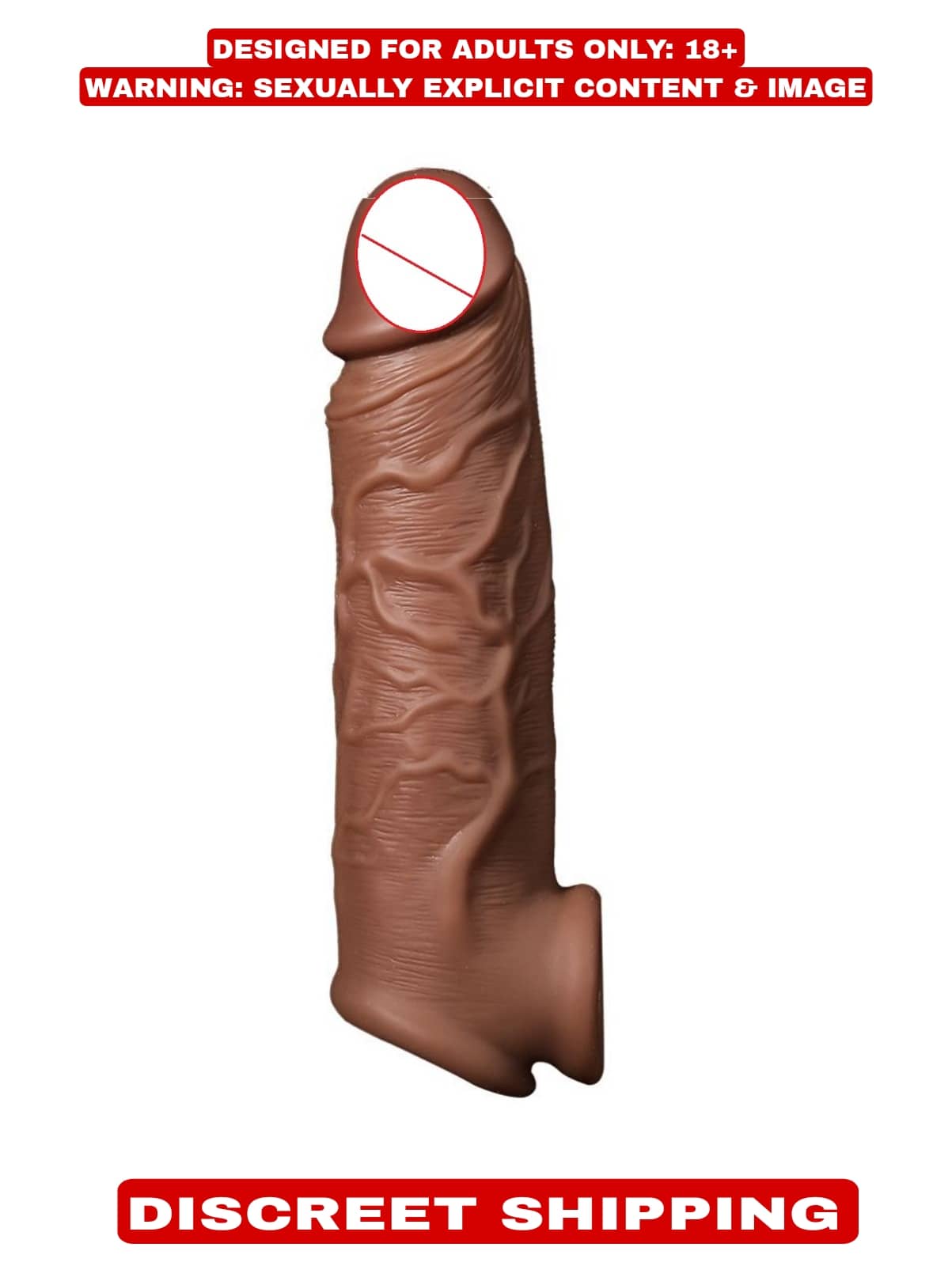 6.5 Inch Jumbo Head Condoom Double Hole Penis Sleeve For Men By Kamahouse