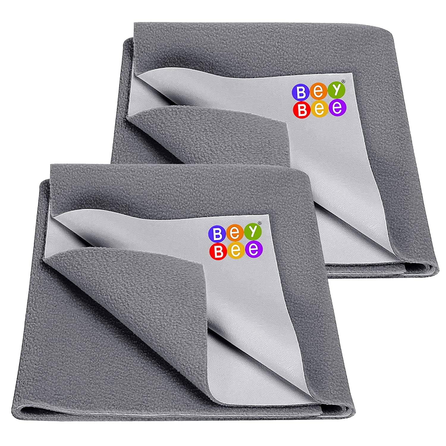     			Beybee - Grey Laminated Bed Protector Sheet ( Pack of 2 )
