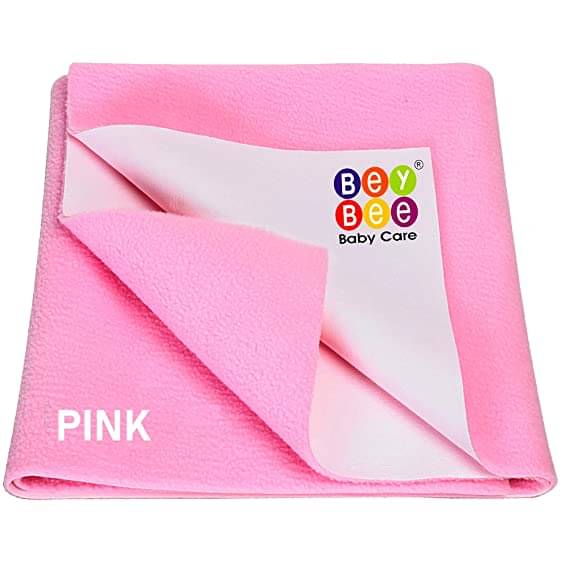 Beybee - Pink Laminated Bed Protector Sheet ( Pack of 1 ) Beybee - Pink Laminated Bed Protector Sheet ( Pack of 1 )