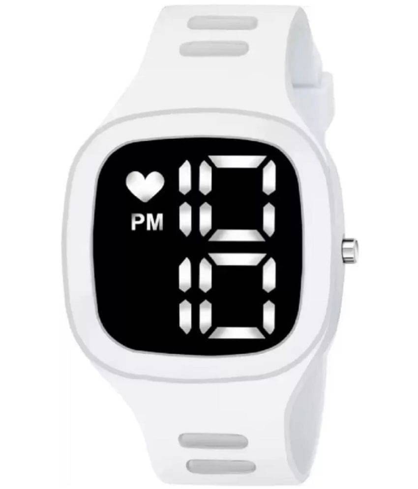     			DECLASSE - White Silicon Digital Men's Watch