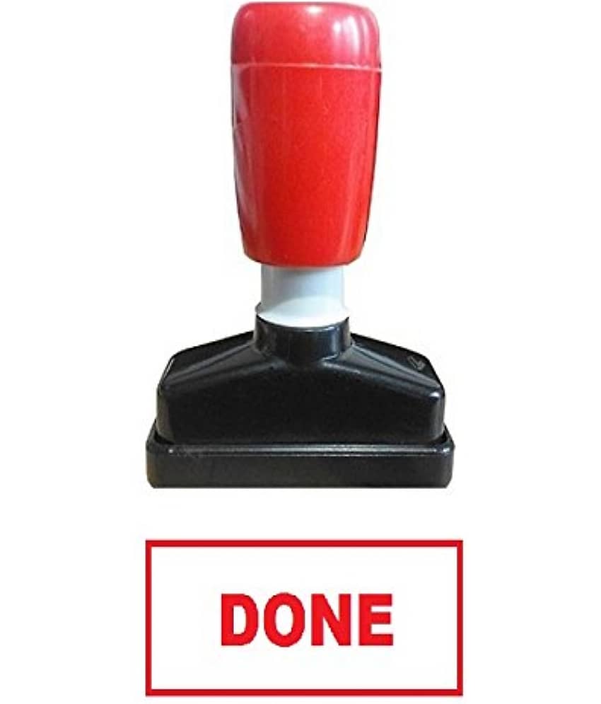 Dey's Stationery Store Done Pre-Inked Rubber Stamp Office Stationary Message - Done( Red Pack of 1 ) - Stationery | Buy online on ZillyBuy