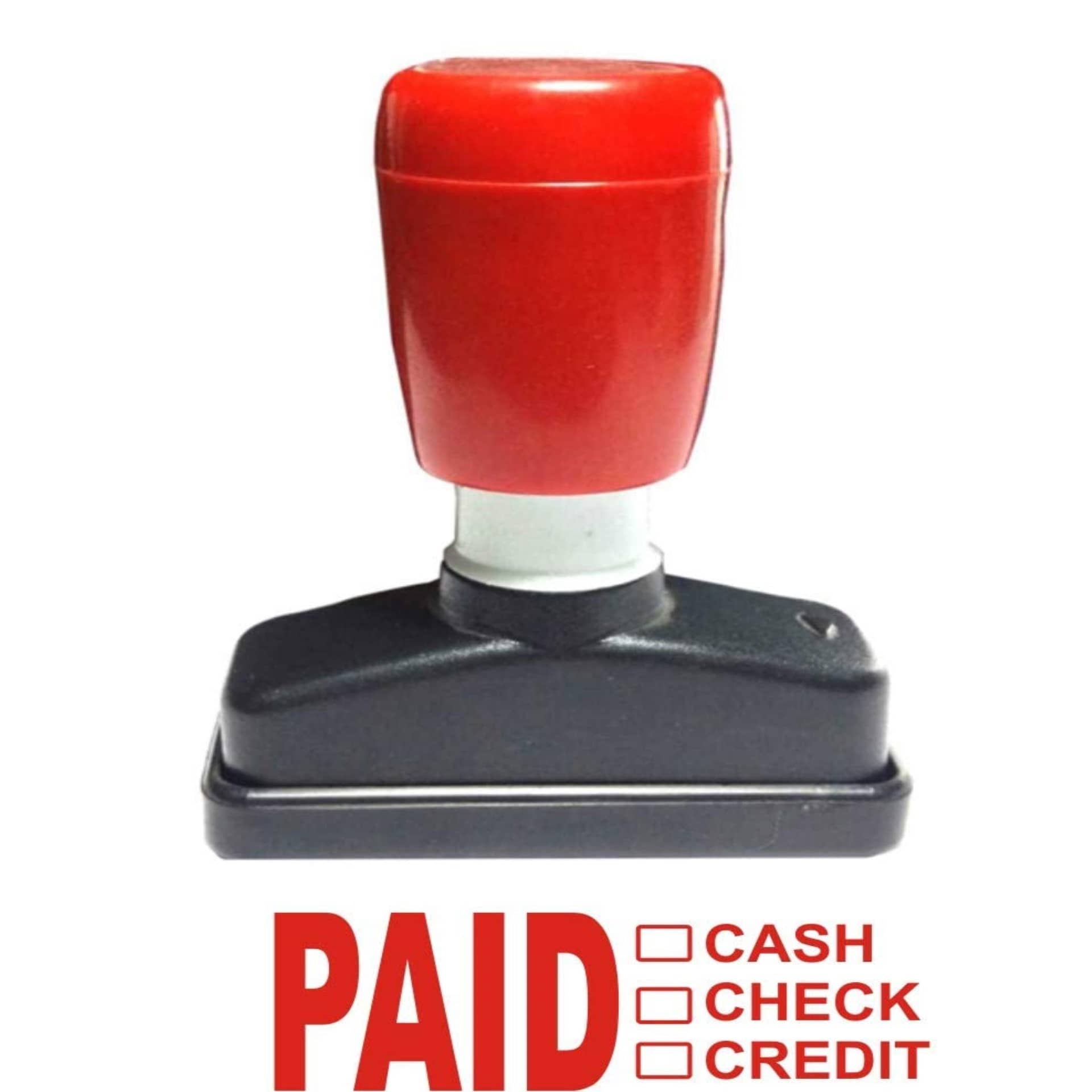 Dey 's Stationery Store Paid ( Cash/Check / Credit) Pre-Inked Rubber Stamp Office Stationary Message - Paid ( Cash/Check / Credit) ( Pack of1 )