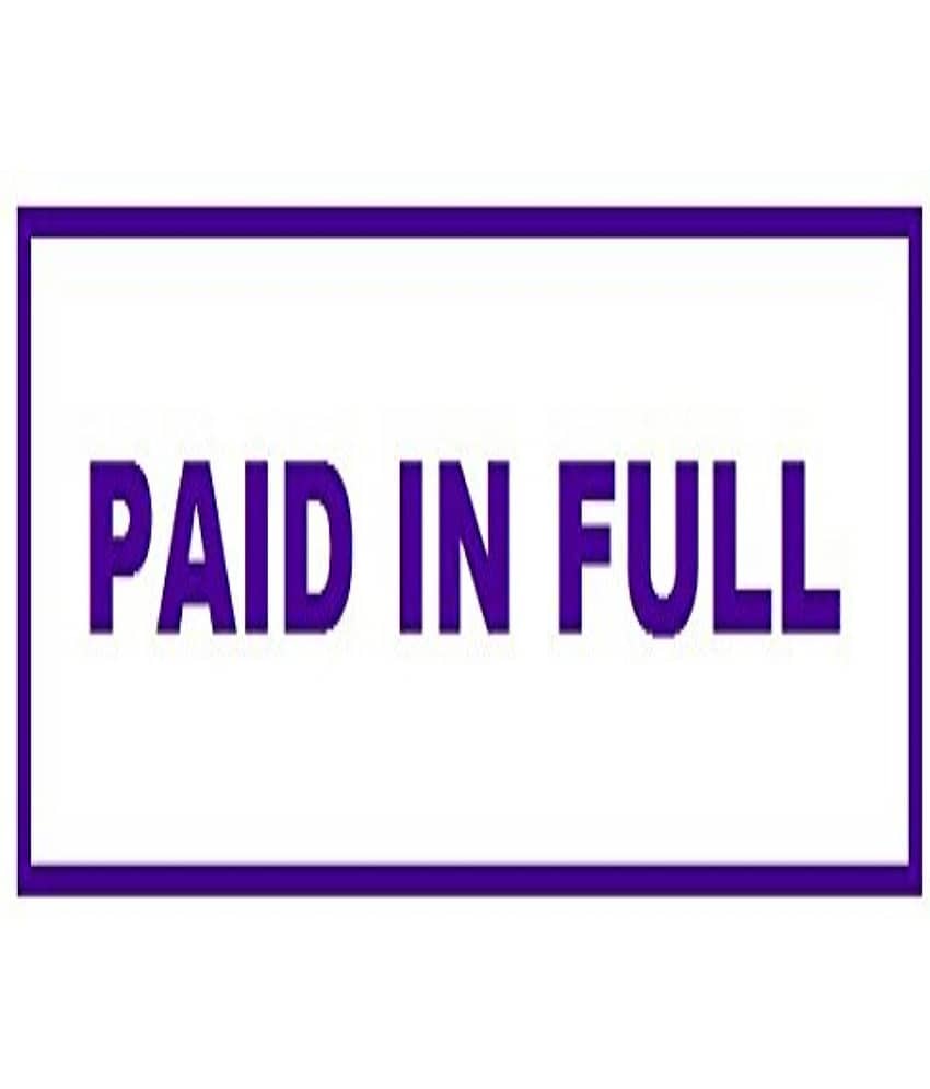 Dey 's Stationery Store Paid in Full Pre-Inked Rubber Stamp Office Stationary Message - Paid in Full Blue Pack of 1 ) - Stationery | Buy online on ZillyBuy
