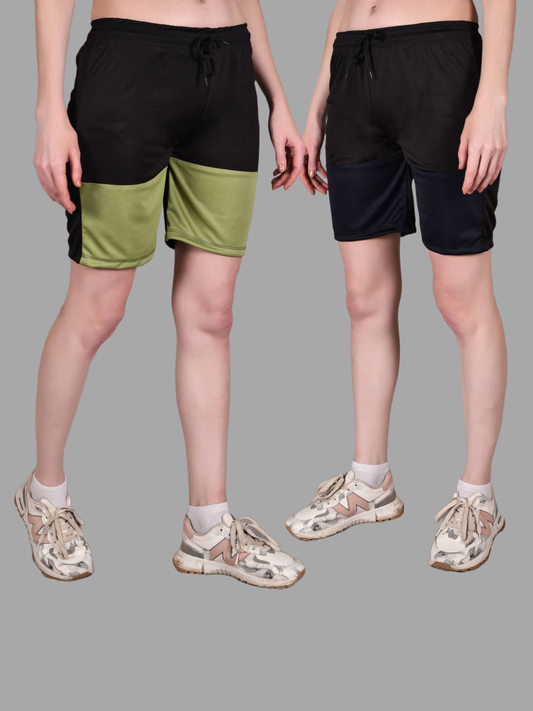     			Fabric Falcon Multi Polyester Lycra Solid Shorts - Single