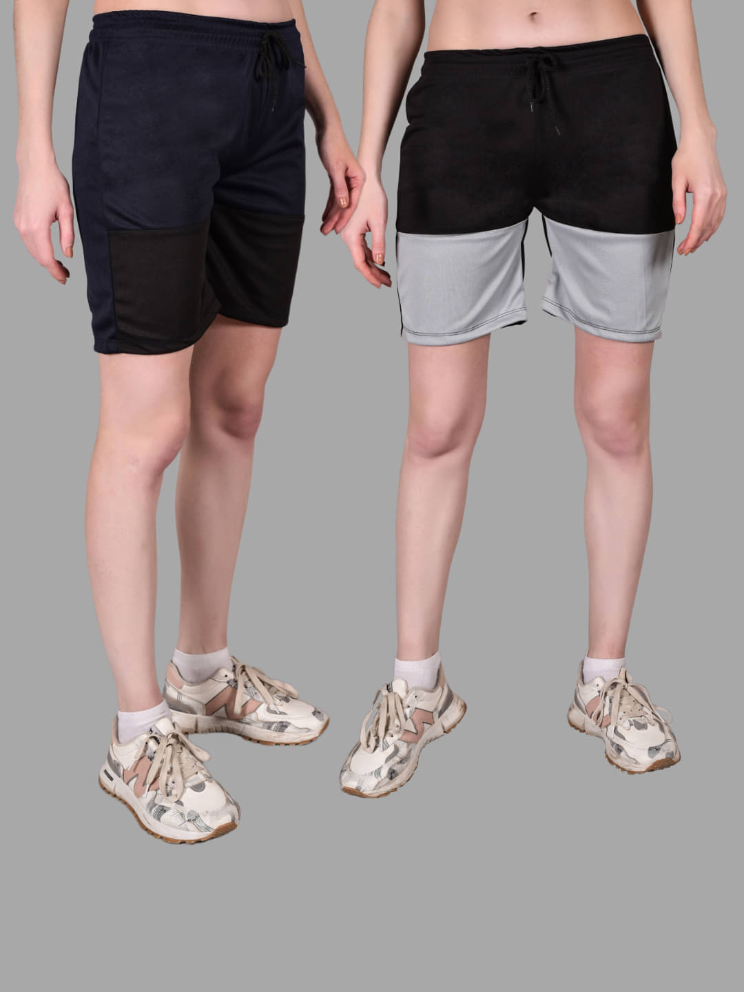     			Fabric Falcon Multi Polyester Lycra Solid Shorts - Single