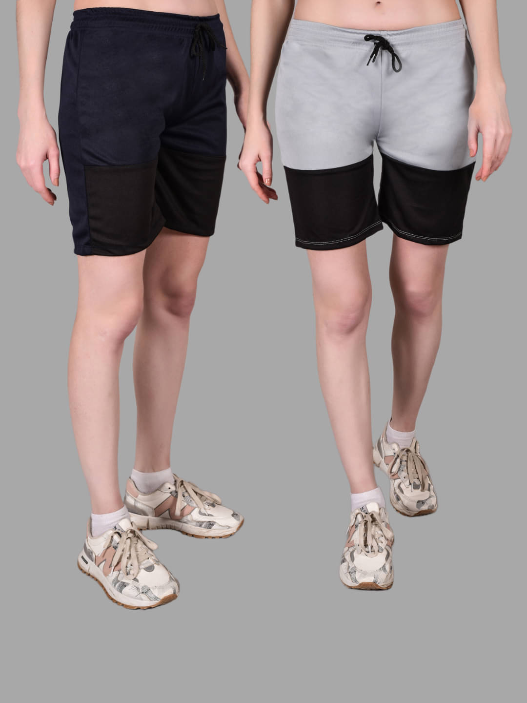    			Fabric Falcon Multi Polyester Lycra Solid Shorts - Single