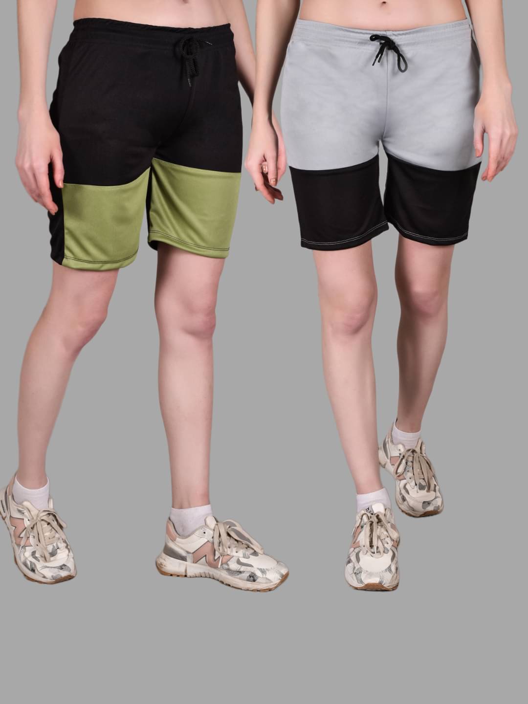    			Fabric Falcon Multi Polyester Lycra Solid Shorts - Single