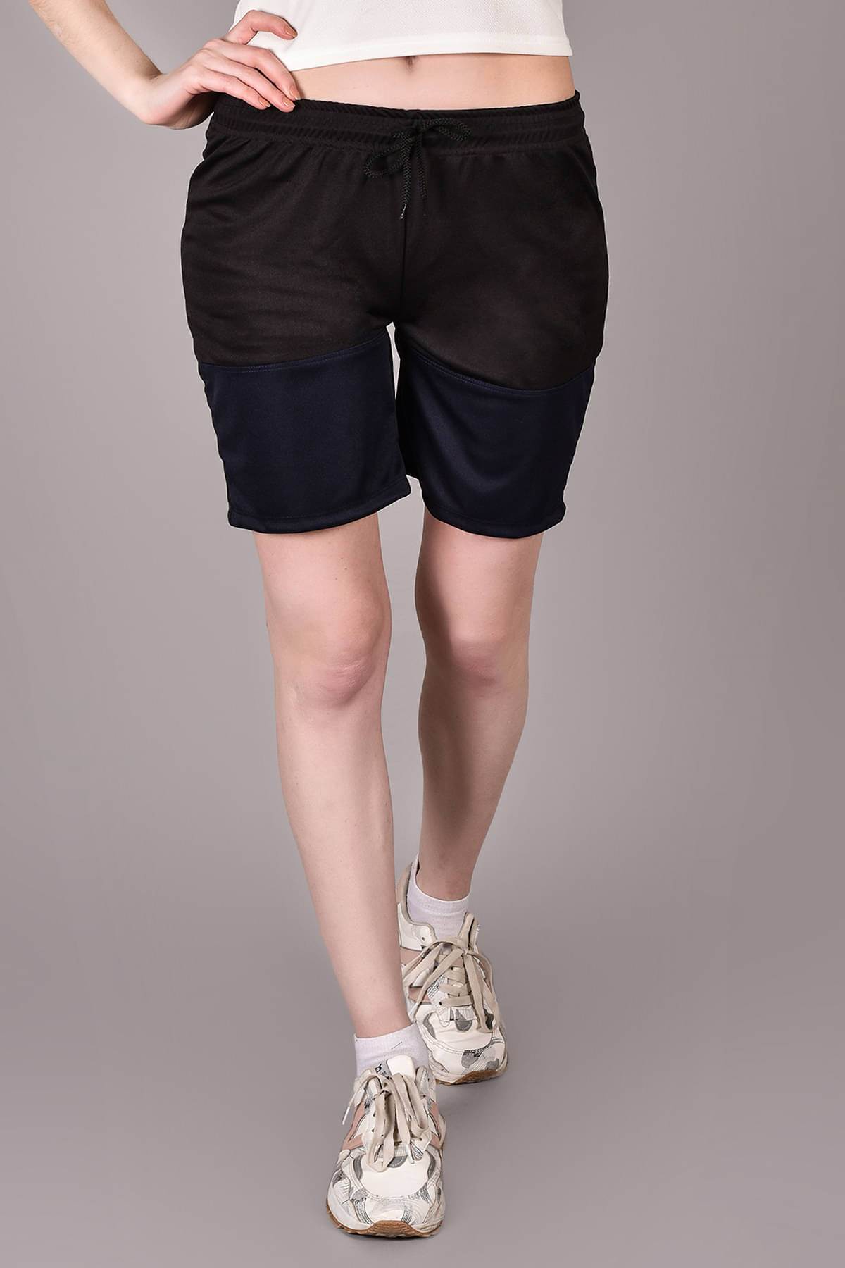     			Fabric Falcon Multi Polyester Lycra Solid Shorts - Single