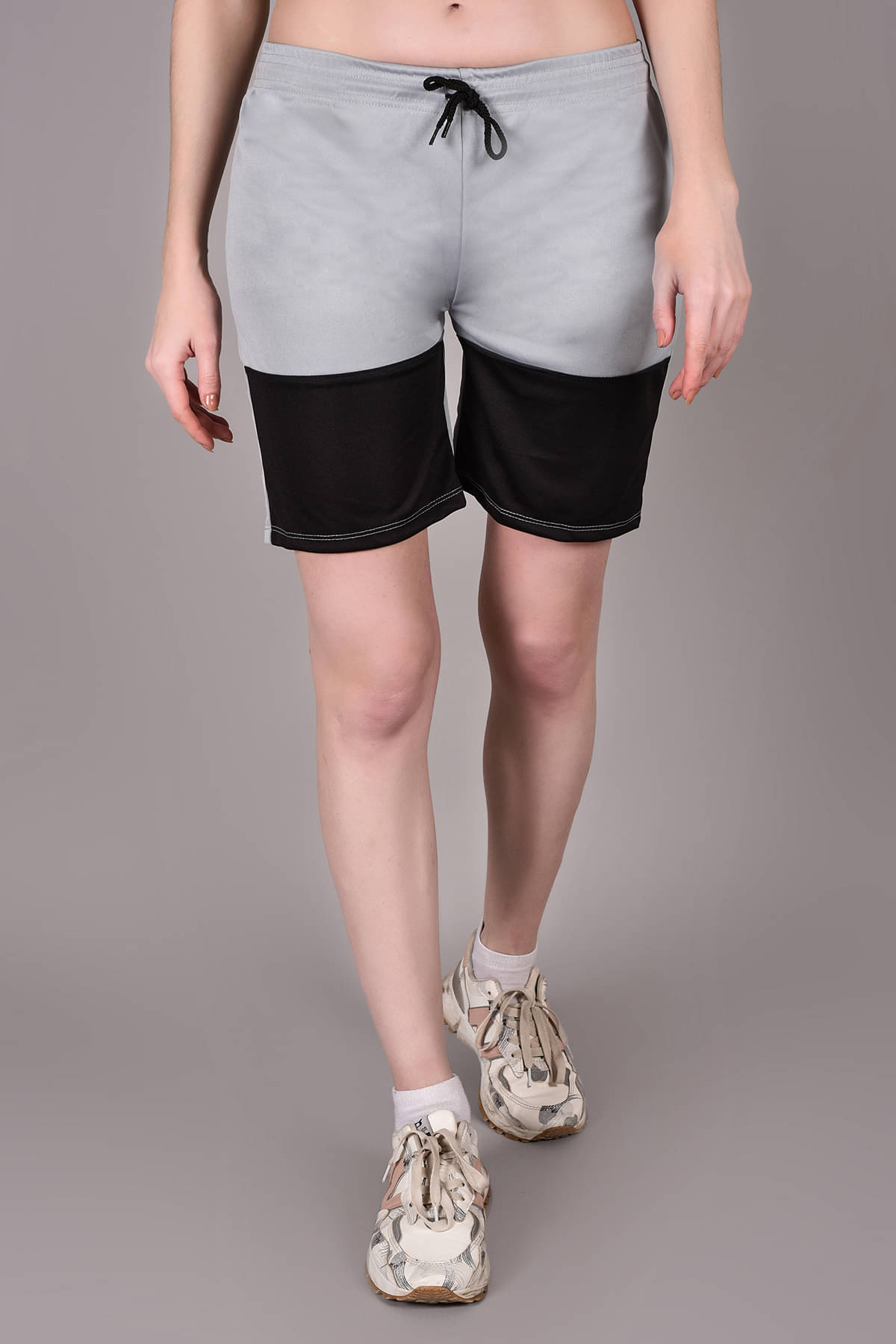     			Fabric Falcon Multi Polyester Lycra Solid Shorts - Single
