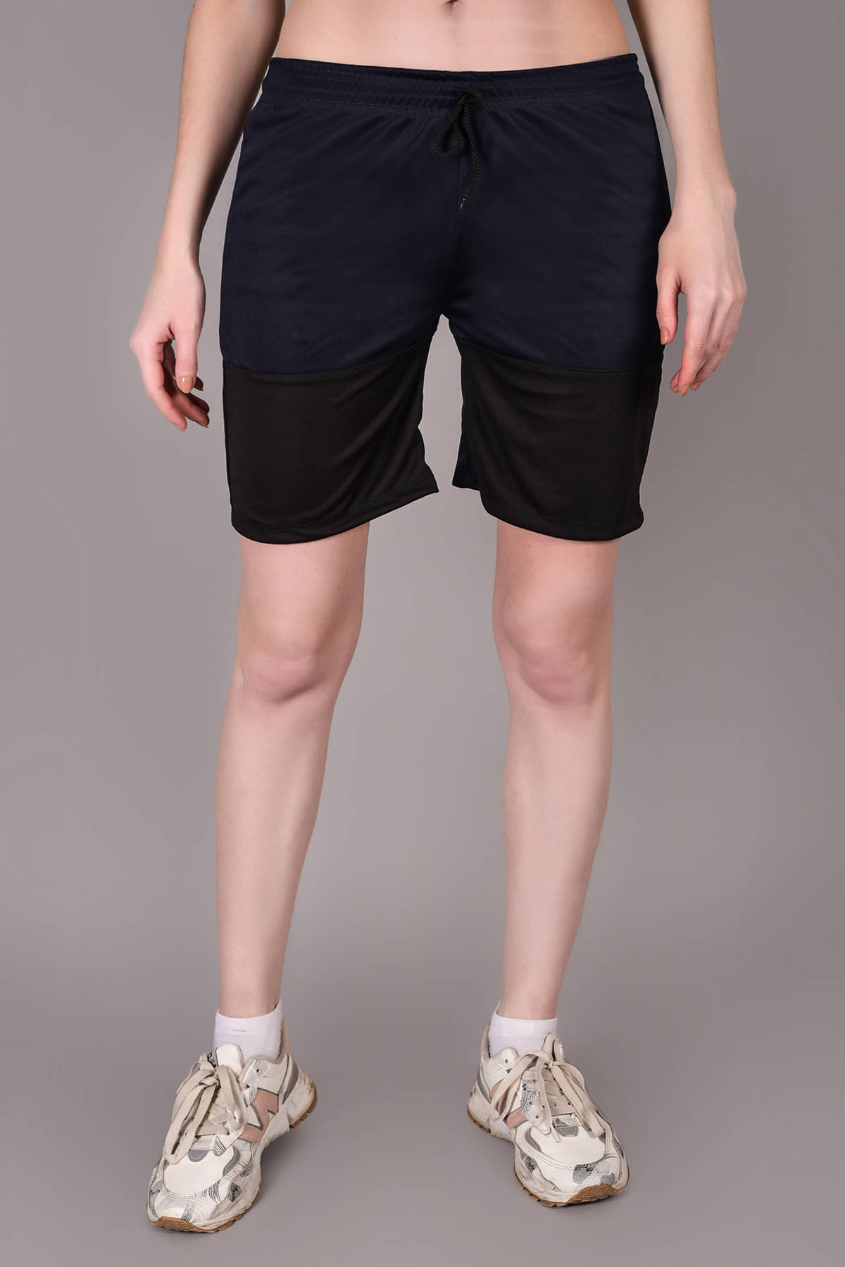     			Fabric Falcon Multi Polyester Lycra Solid Shorts - Single