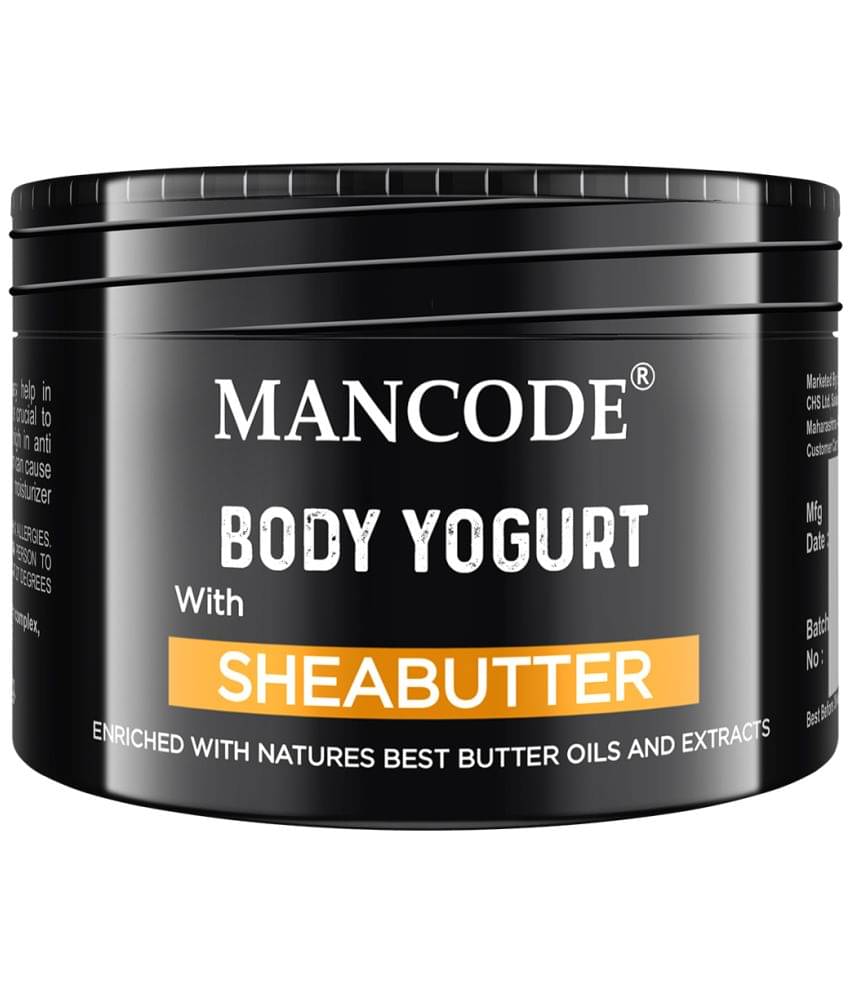    			Mancode Shea Butter Body Yogurt Body Cream for Men for Dry Dull Rough Skin Quick Absorbing, 100 gm (Pack of 1)