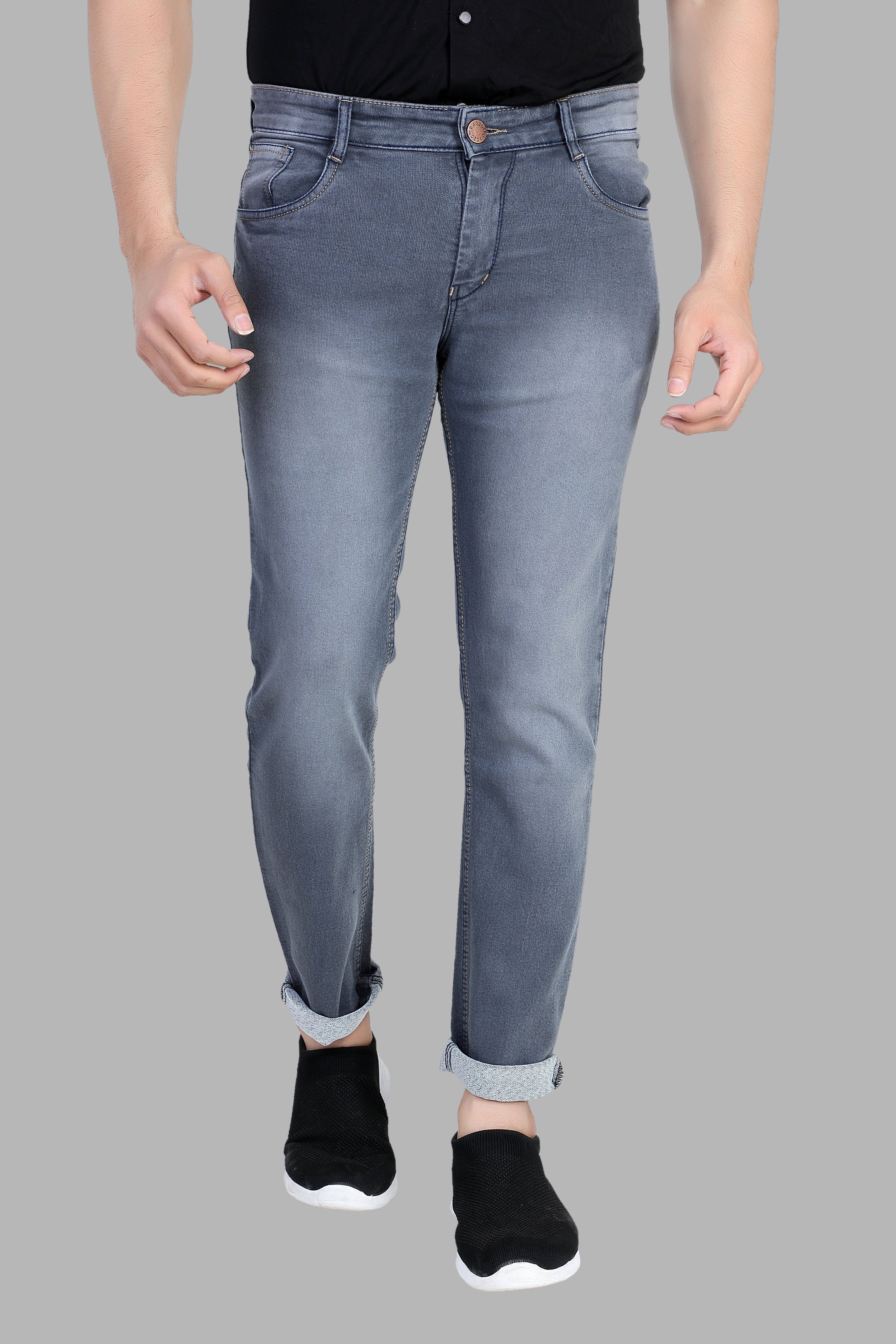 RAGZO - Grey Denim Slim Fit Men's Jeans ( Pack of 1 ) - Jeans | Buy online on ZillyBuy