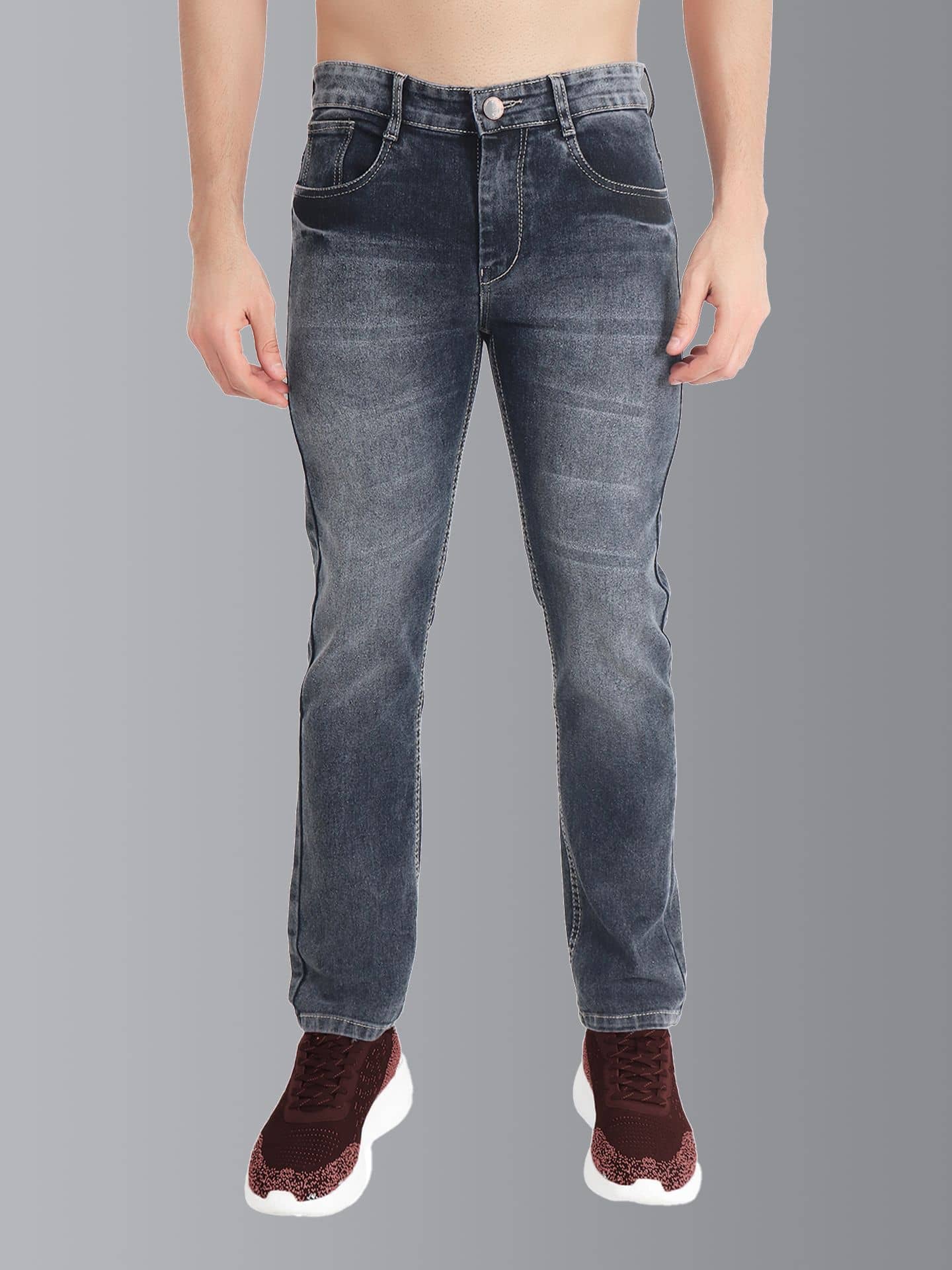 RAGZO - Grey Denim Slim Fit Men's Jeans ( Pack of 1 ) - Jeans | Buy online on ZillyBuy