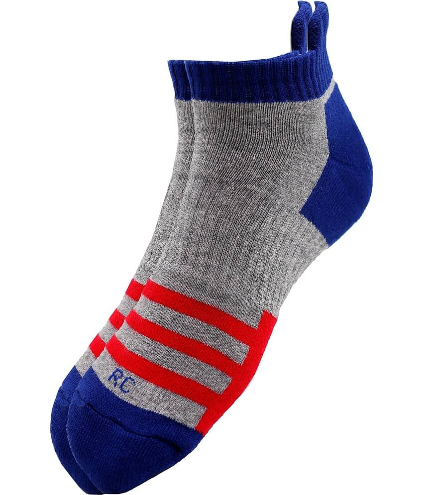 RC. ROYAL CLASS - Cotton Men's Striped Multicolor Ankle Length Socks ( Pack of 3 )