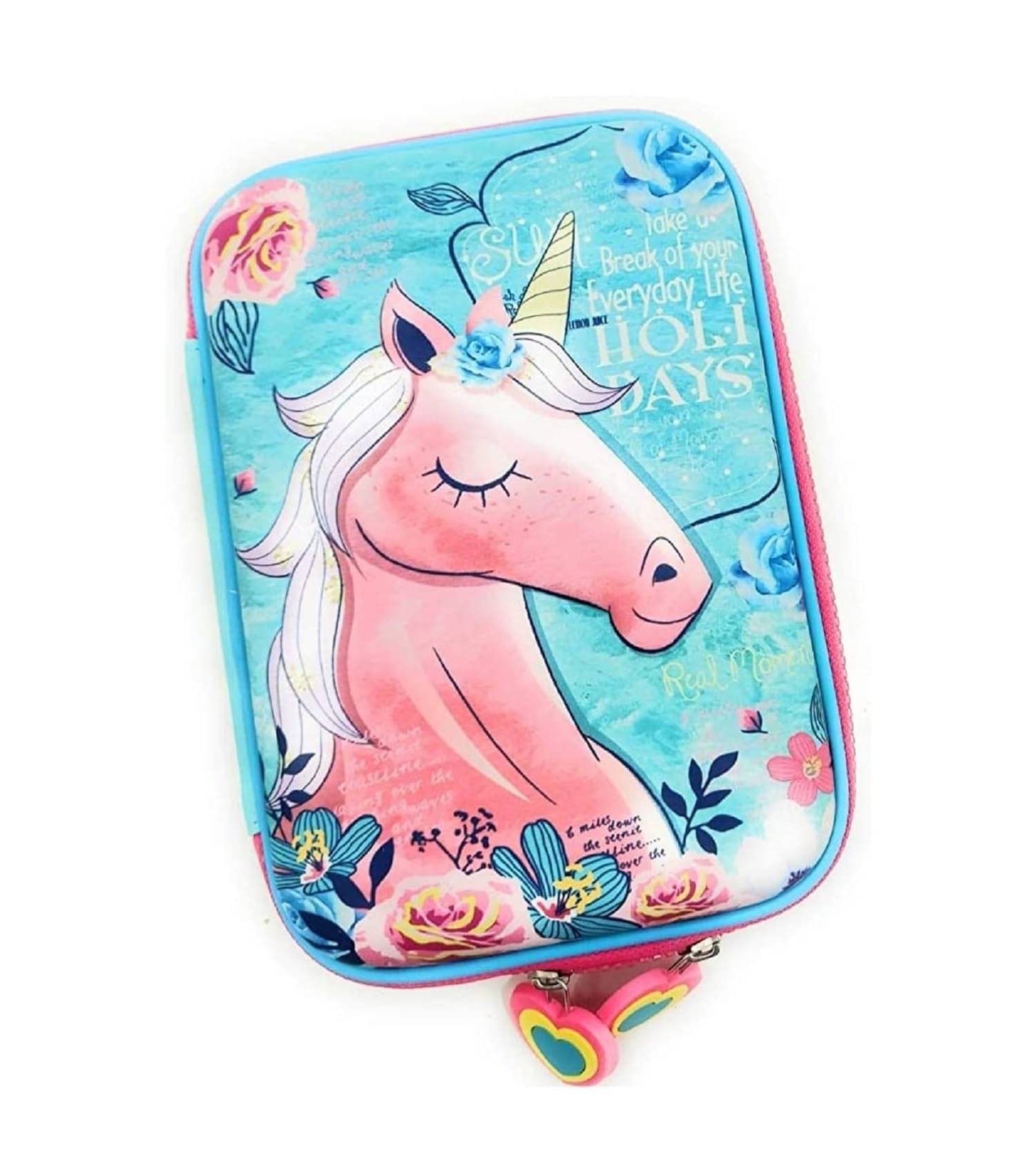     			SHB Premium Stylish Unicorn Printed Large Capacity Hardtop Eva Pencil Case Organizer School Kids Girls Boys, Pen Pouch, Pencil Cases Pouch Stationery Pouch Kit