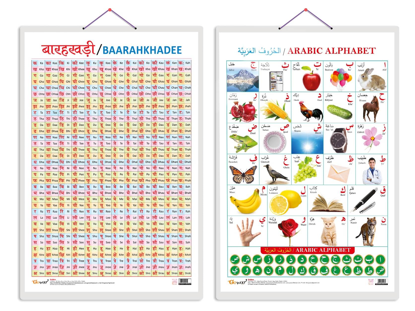 Set of 2 Baarahkhadee and Arabic Alphabet (Arabic) Early Learning Educational Charts for Kids | 20"X30" inch |Non-Tearable and Waterproof | Double Sided Laminated | Perfect for Homeschooling, Kindergarten and Nursery Students Set of 2 Baarahkhadee and Arabic Alphabet (Arabic) Early Learning Educational Charts for Kids | 20"X30" inch |Non-Tearable and Waterproof | Double Sided Laminated | Perfect for Homeschooling, Kindergarten and Nursery Students
