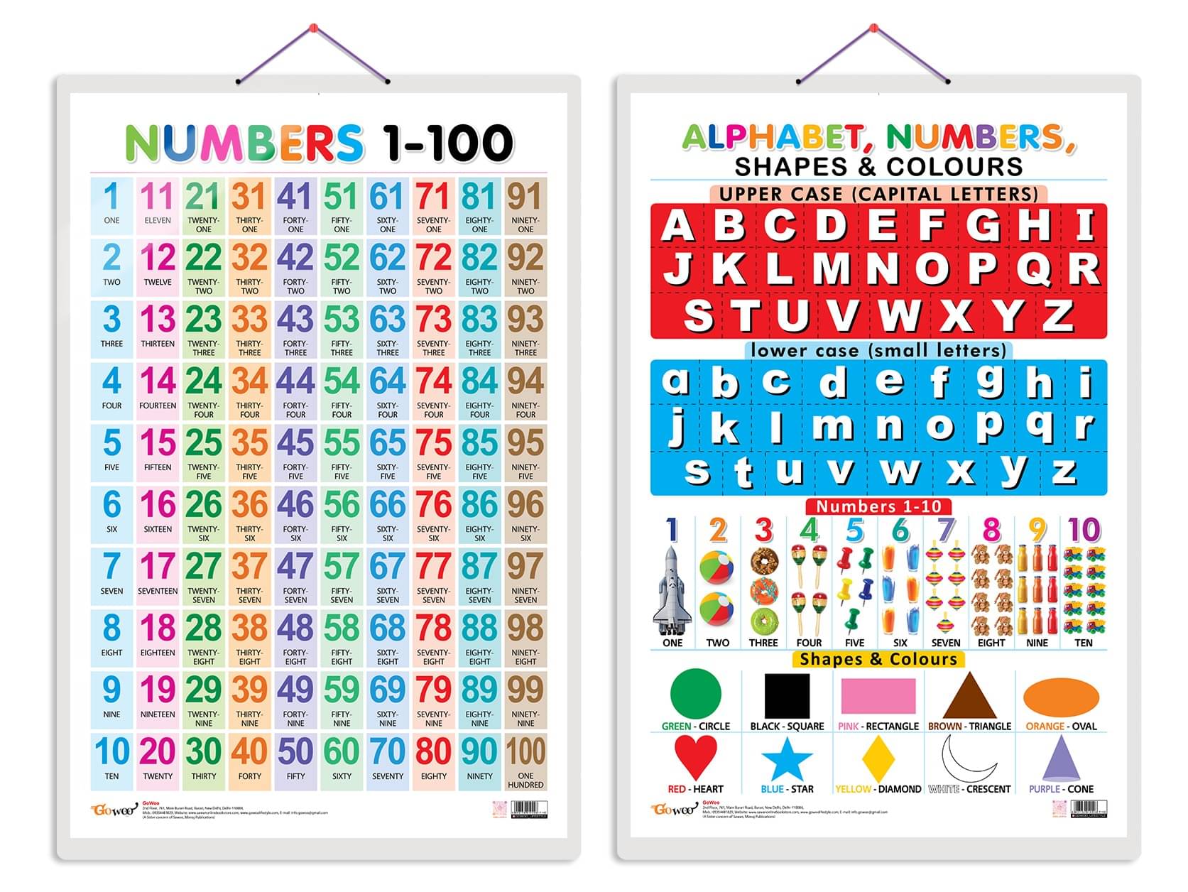 Set of 2 Numbers 1-100 and Alphabet, Numbers, Shapes & Colours Early Learning Educational Charts for Kids | 20"X30" inch |Non-Tearable and Waterproof | Double Sided Laminated | Perfect for Homeschooling, Kindergarten and Nursery Students Set of 2 Numbers 1-100 and Alphabet, Numbers, Shapes & Colours Early Learning Educational Charts for Kids | 20"X30" inch |Non-Tearable and Waterproof | Double Sided Laminated | Perfect for Homeschooling, Kindergarten and Nursery Students