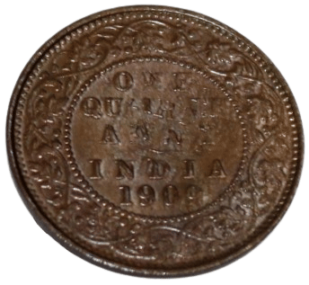 newWay - 1 Quarter Anna (1909) Edward VII 1 Numismatic Coins newWay - 1 Quarter Anna (1909) Edward VII 1 Numismatic Coins