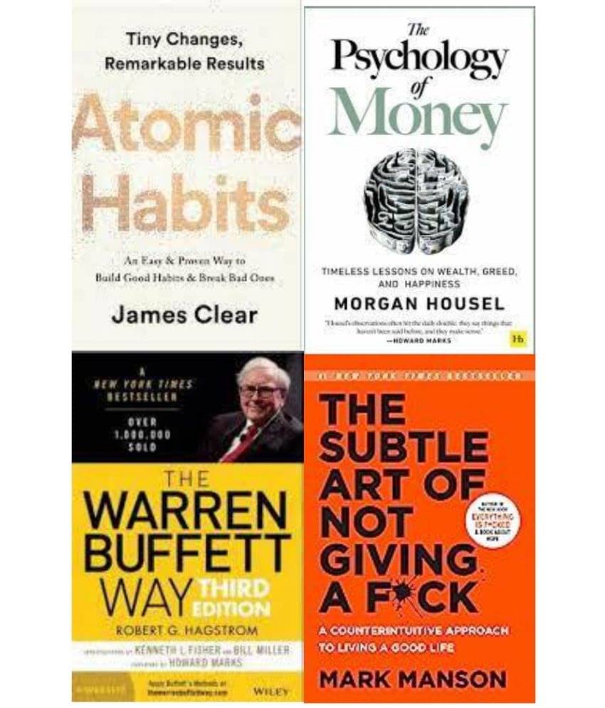 Atomic Habits + The Psychology of Money + The Subtle Art +The warren buffett way     			Atomic Habits + The Psychology of Money + The Subtle Art +The warren buffett way