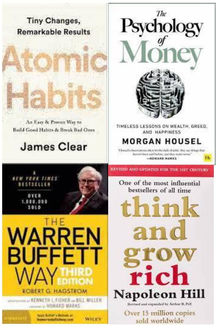 Atomic Habits + The Psychology of Money + The warren buffett way + Think And Grow Rich - Stationery | Buy online on ZillyBuy