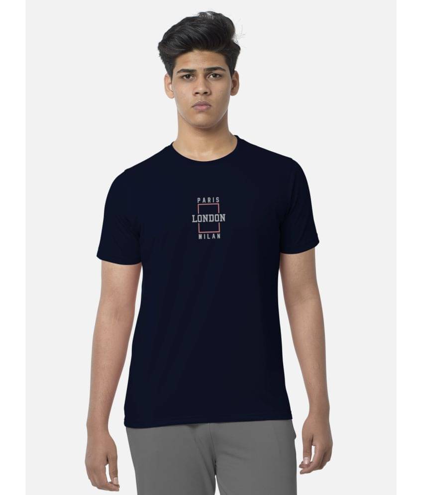 BULLMER Pack of 1 Cotton Blend Regular Fit Men's T-Shirt ( Navy Blue ) BULLMER Pack of 1 Cotton Blend Regular Fit Men's T-Shirt ( Navy Blue )