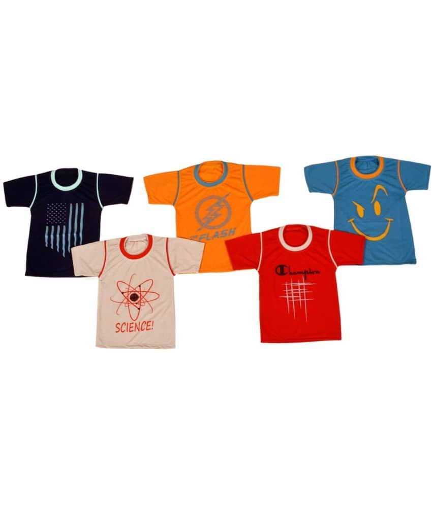 DIAMOND EXPORTER Pack of 5 Baby Boys Cotton T-Shirt ( Multi )