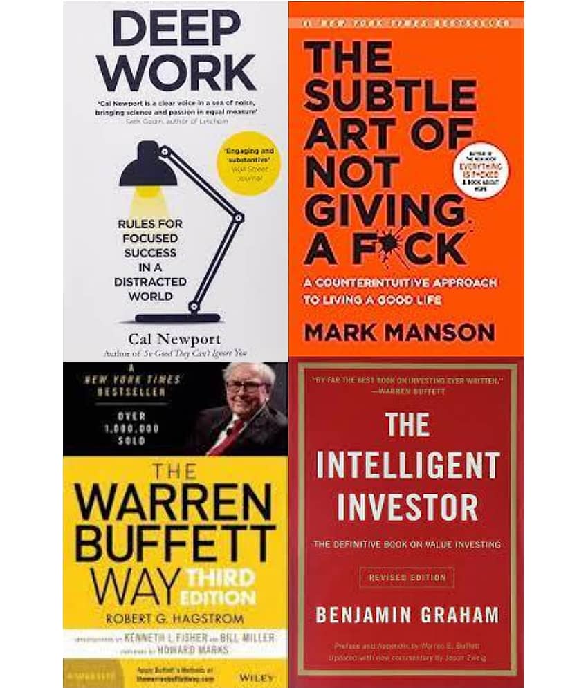 Deep Work + The Subtle Art + The warren buffett way + The Intelligent Investor - Stationery | Buy online on ZillyBuy